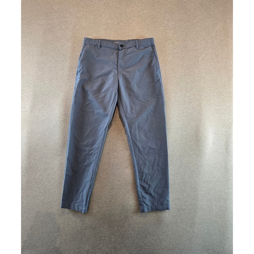 Banana Republic Performance Pants Mens 34x30 Blue Tapered Chino Techwear Office
